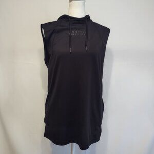 Sports Illustrated Black Hooded Tank Top with Drawstring
